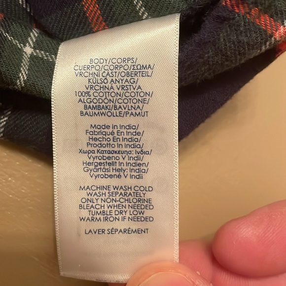 Chaps Performance Flannel Mens Large Blue - Picture 6 of 6